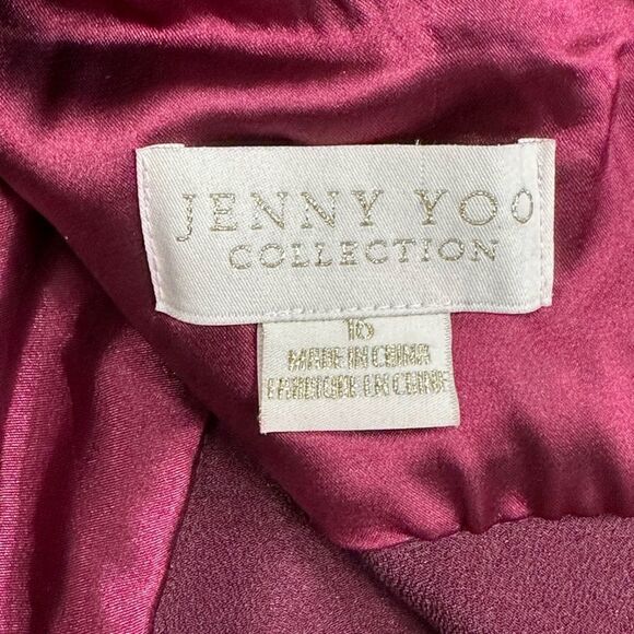 Jenny Yoo Lena One Shoulder Maxi Dress Hibiscus Size 16 - Picture 11 of 16
